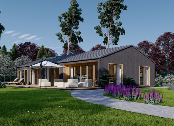 Holzwohnhaus ELIZA (PREMIUM Isoliert, KfW 40, 44 mm + Holzverschalung), 115 m² avp.ui.product_images.thumbnail 1