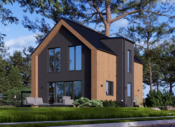 Holzhaus ASTRID PV S (44 mm + Holzverschalung), 99 m² thumbnail 1