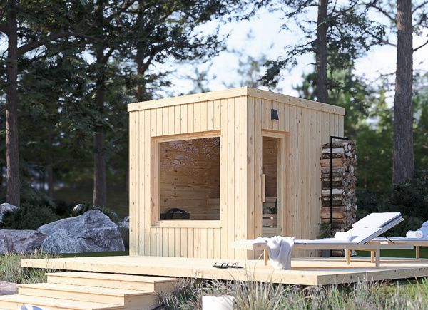 Gartensauna OKO (34 mm + Holzverschalung), 2.3x2.3 m, 4.1 m² avp.ui.product_images.thumbnail 1