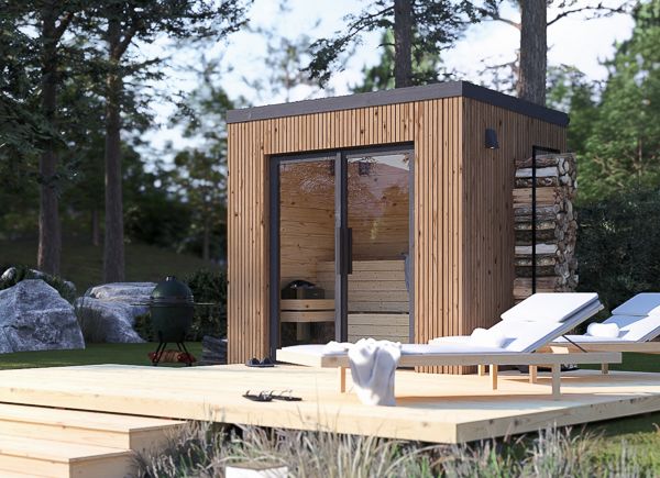 Gartensauna OKO (34 mm + Holzverschalung), 2.3x1.6 m, 2.7 m² avp.ui.product_images.thumbnail 1