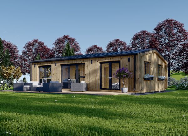 Blockbohlenhaus SELENE (44 mm + Holzverschalung), 63 m² avp.ui.product_images.thumbnail 1