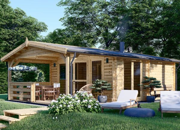 Gartensauna ELDA (44 mm ), 5x7,5 m; 25 m² mit Terrasse 12 m² (3 Räume) avp.ui.product_images.thumbnail 1