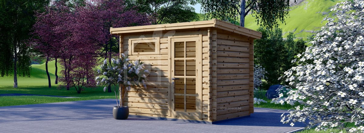 Gartenhaus aus Holz MODERN (28 mm), 3x2 m, 6 m²