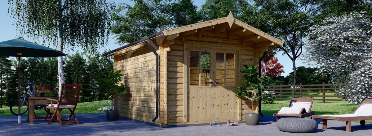 Gartenhaus aus Holz PETER (34 mm), 3x4 m, 12 m²