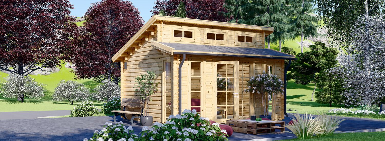Gartenhaus aus Holz ALABAMA (44 mm), 4.5x4.5 m, 20 m² visualization 1