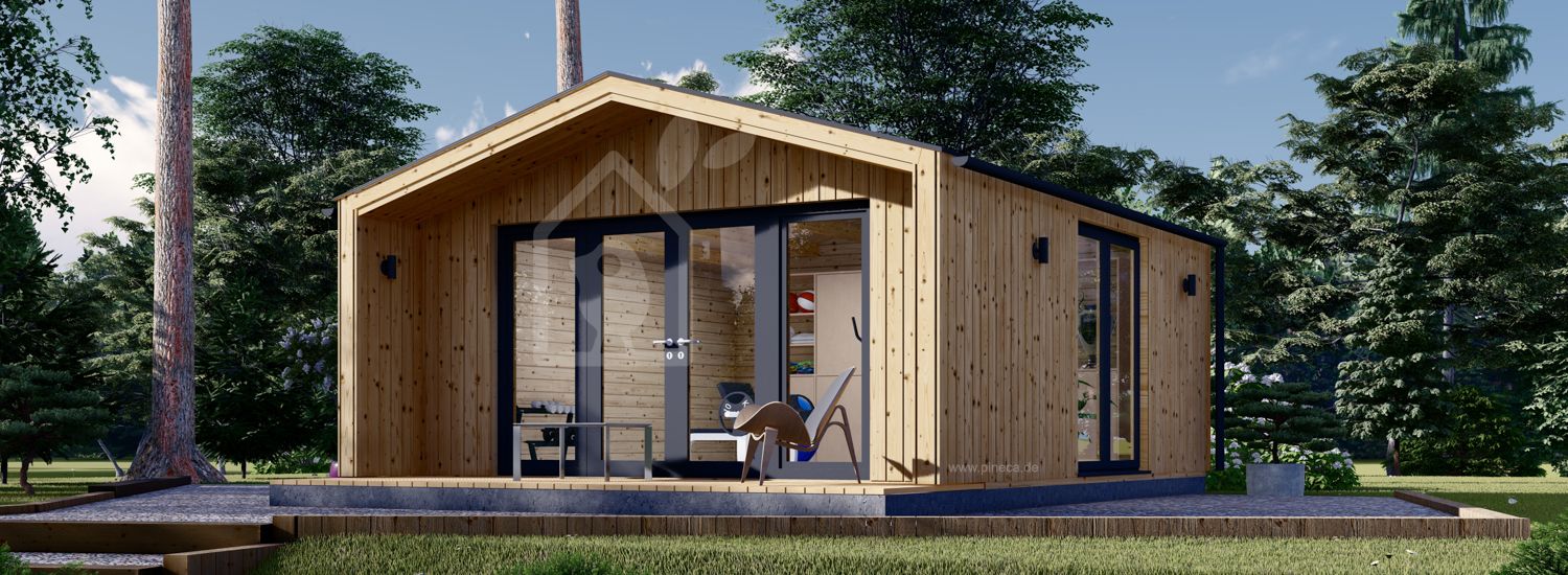 Gartenhaus aus Holz PIA (34 mm + Holzverschalung), 5x5 m, 25 m² visualization 1