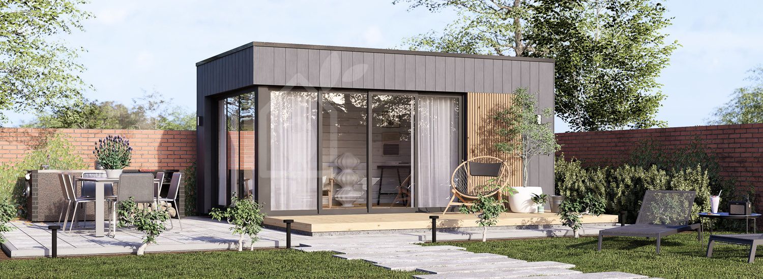 Gartenhaus aus Holz AMARA (34 mm + Verschalung), 5x3 m, 13 m² visualization 1