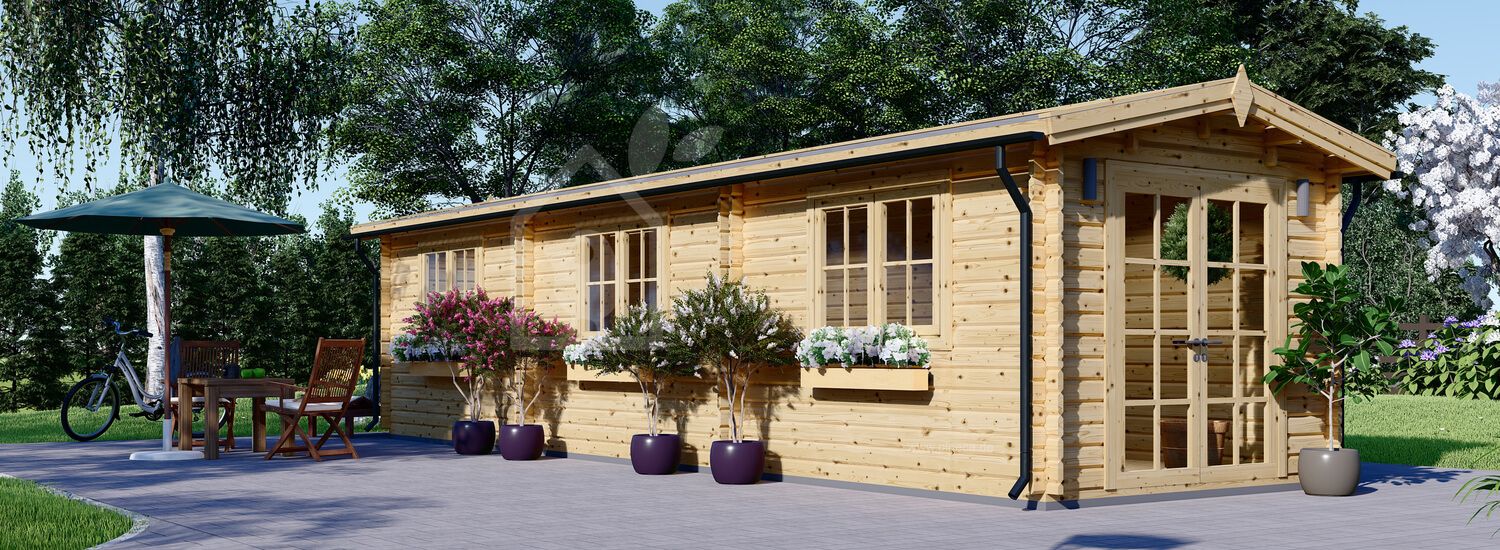 Gartenhaus aus Holz STRONGHOLD (34 mm), 3x10 m, 30 m² visualization 1
