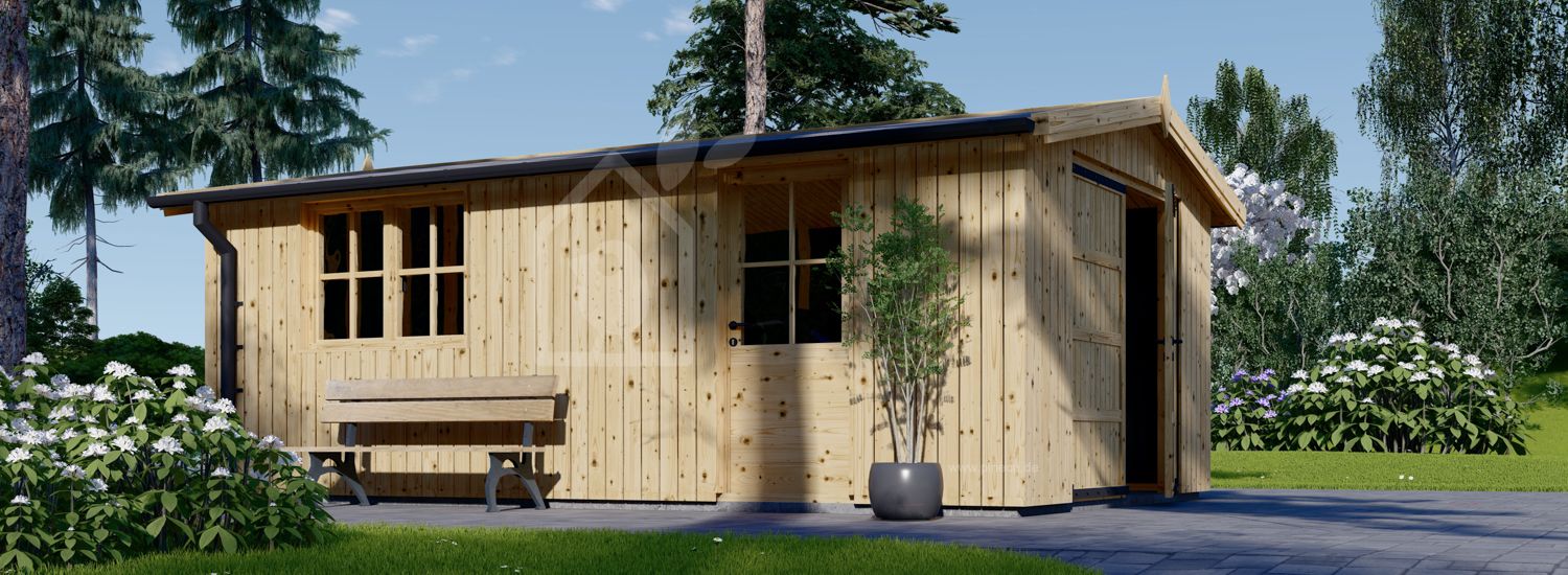 Holzgarage LORA (Elementbauweise), 4x6 m, 24 m² visualization 1