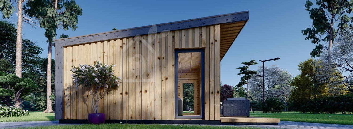 Gartenhaus aus Holz EVELIN (Isoliert, 34 mm + Holzverschalung), 5x5 m, 25 m² visualization 1