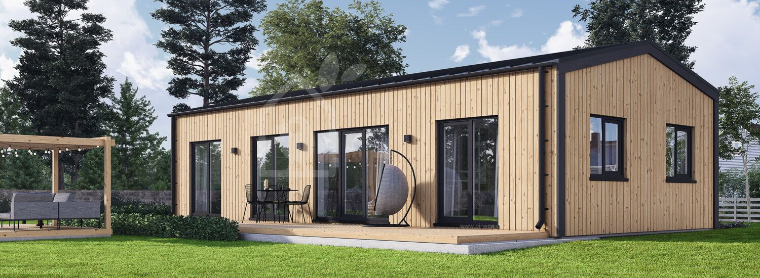 Schlüsselfertiges Holzhaus zum Wohnen NICOLE RV (Isoliert, KfW55), 67 m² visualization 1