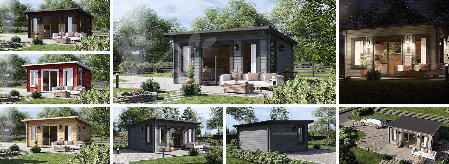 Gartenhaus aus Holz ESSEX (44 mm), 5x4 m, 20 m² visualization 1