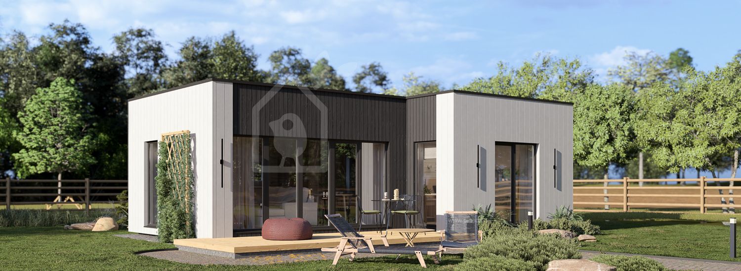 Fertighaus aus Holz LUCIA 1 PV (Isoliert, KfW55), 40 m² visualization 1