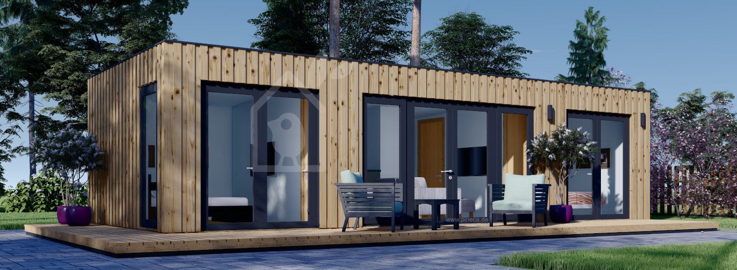 Modernes Ferienhaus aus Holz PREMIUM (Isoliert, SIPS), 10.5x4.5 m, 40 m² visualization 1