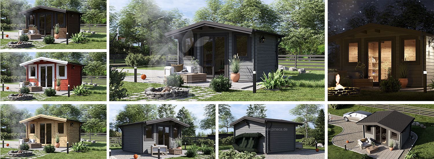 Gartenhaus aus Holz OLYMP (44 mm), 4x3 m, 12 m² visualization 1