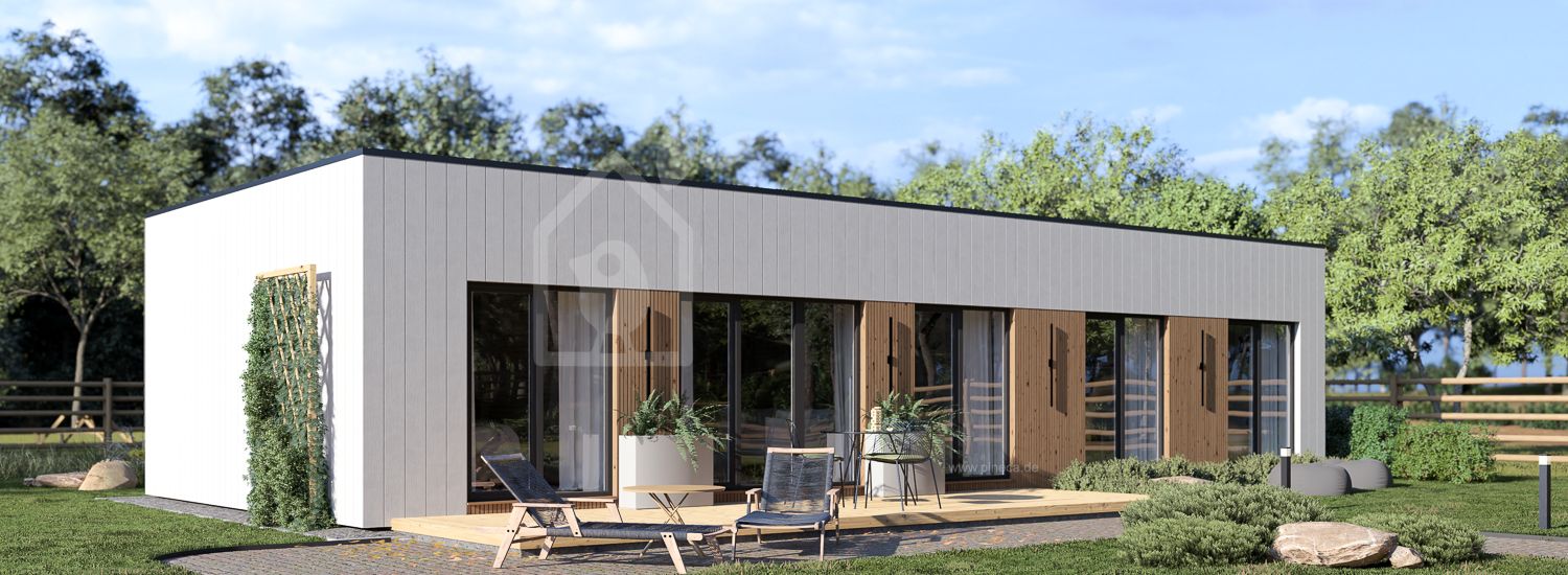 Fertighaus aus Holz BELLA 3 PV (Isoliert, KfW55), 75 m² visualization 1