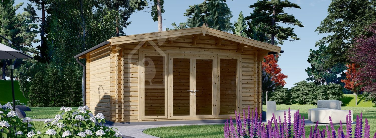 Gartenhaus aus Holz MARTA S (Isoliert, 44+44 mm), 5x4 m, 20 m² visualization 1