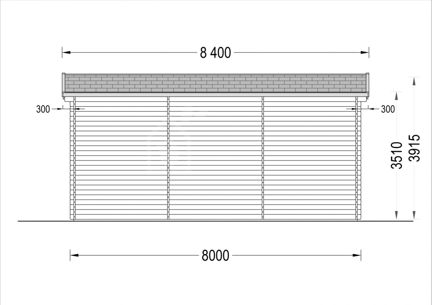 Wohnmobil Garage (44 mm) 4x8 m, 32 m²