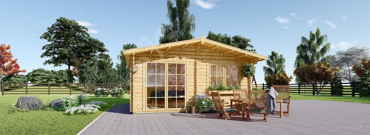 Gartenhaus aus Holz WISSOUS (44 mm), 5x4 m, 20 m²  visualization 1