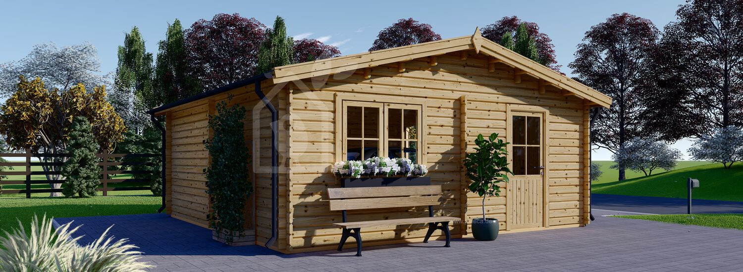 Doppelgarage aus Holz ALTERNATIVE (44 mm) 6x6 m, 36 m²