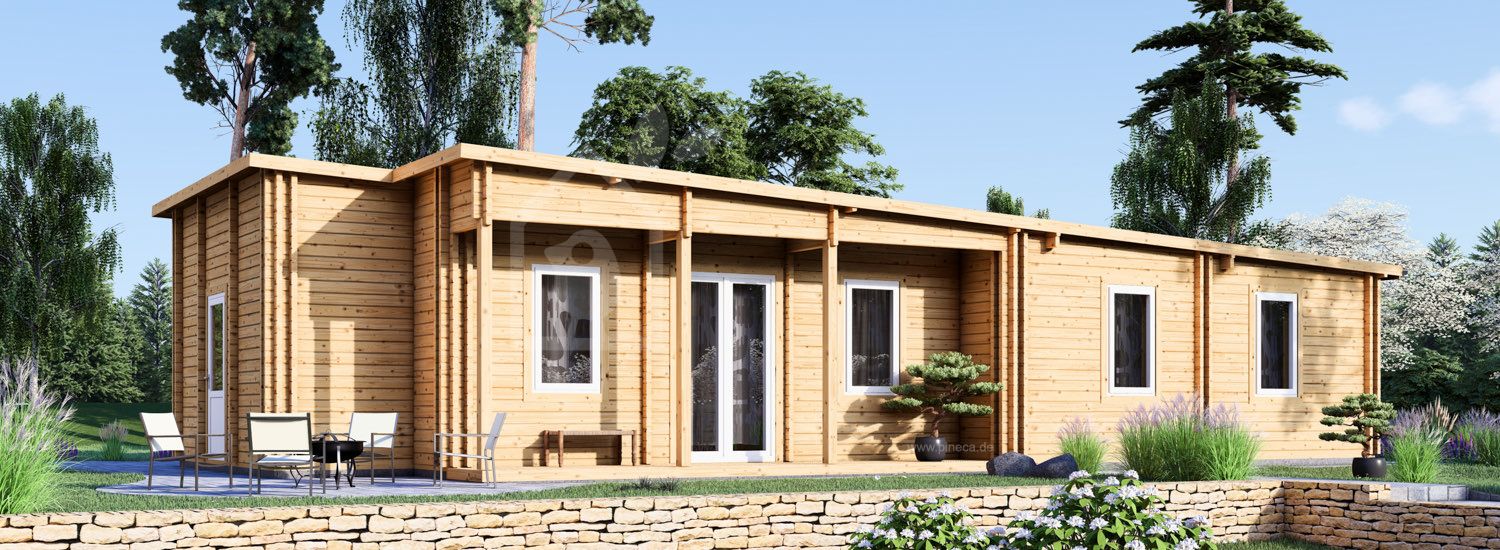 B-WARE: Holzhaus VICTORIA S (66+66 mm) , 171 m² visualization 1