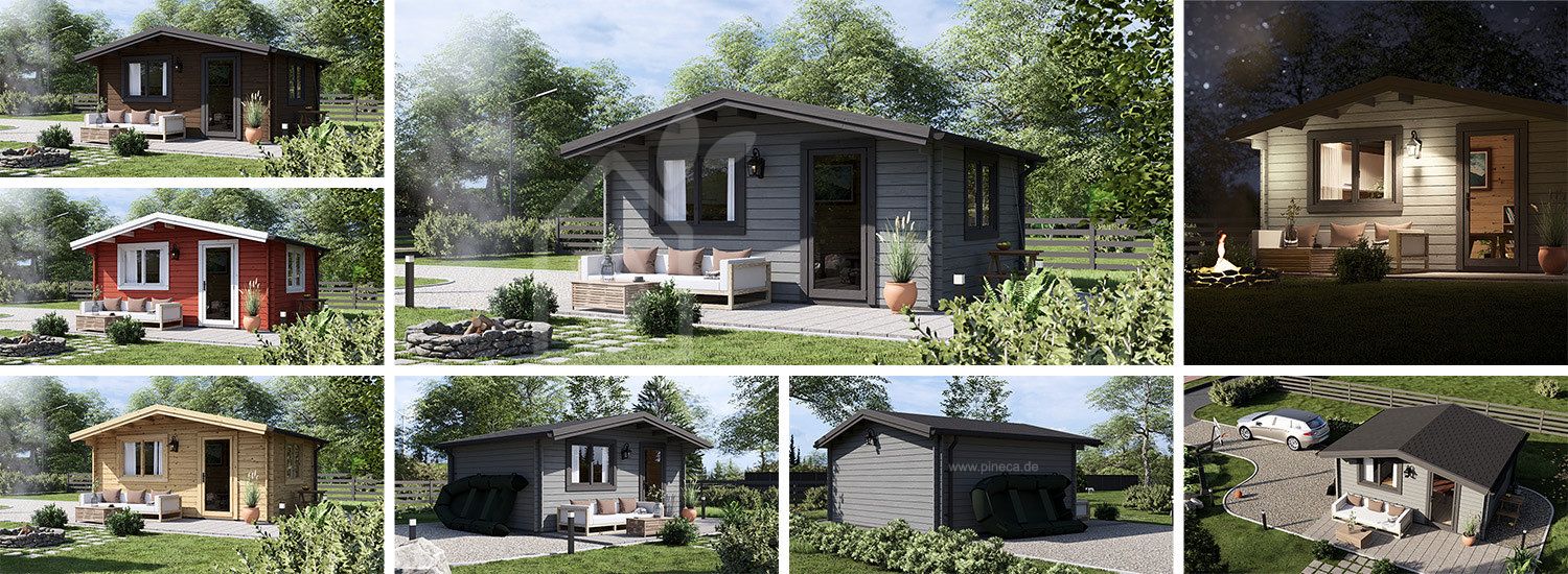 Gartenhaus aus Holz DREUX (44 mm), 5x4 m, 20 m² visualization 1