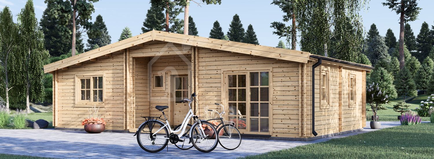 Blockbohlenhaus FILL S (34+34 mm), 60 m² visualization 1