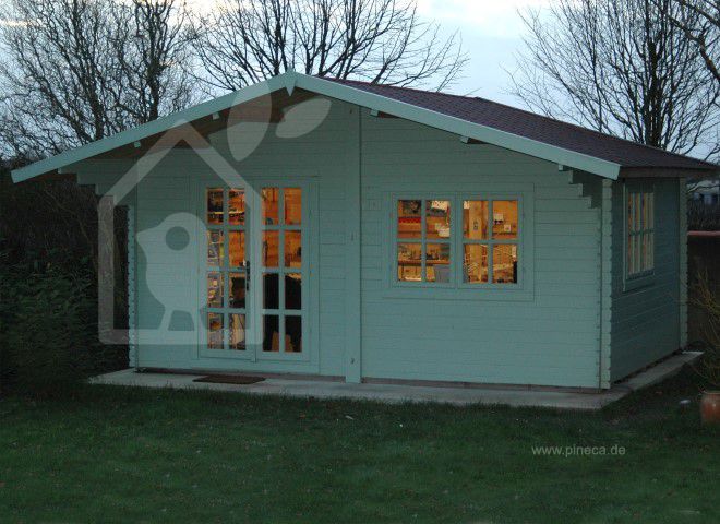 Gartenhaus aus Holz WISSOUS (Isoliert, 44+44 mm), 5x5 m, 25 m²