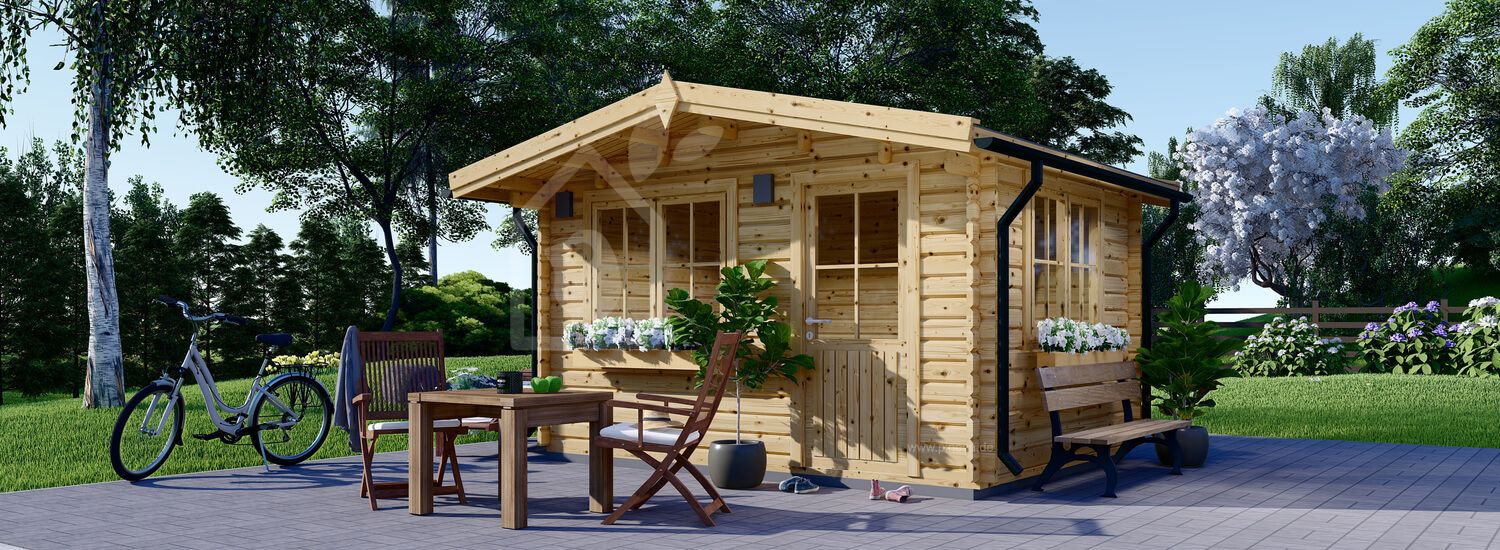 Gartenhaus aus Holz DREUX (66 mm), 4x4 m, 16 m² visualization 1