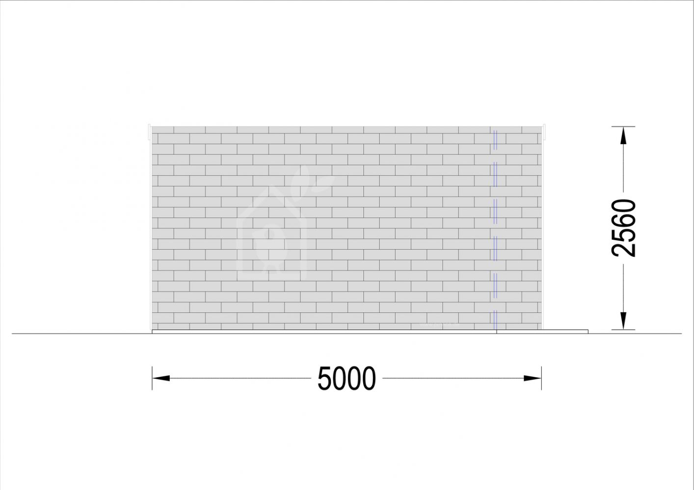 Gartenhaus aus Holz BRETA (28 mm), 3x5 m, 15 m²