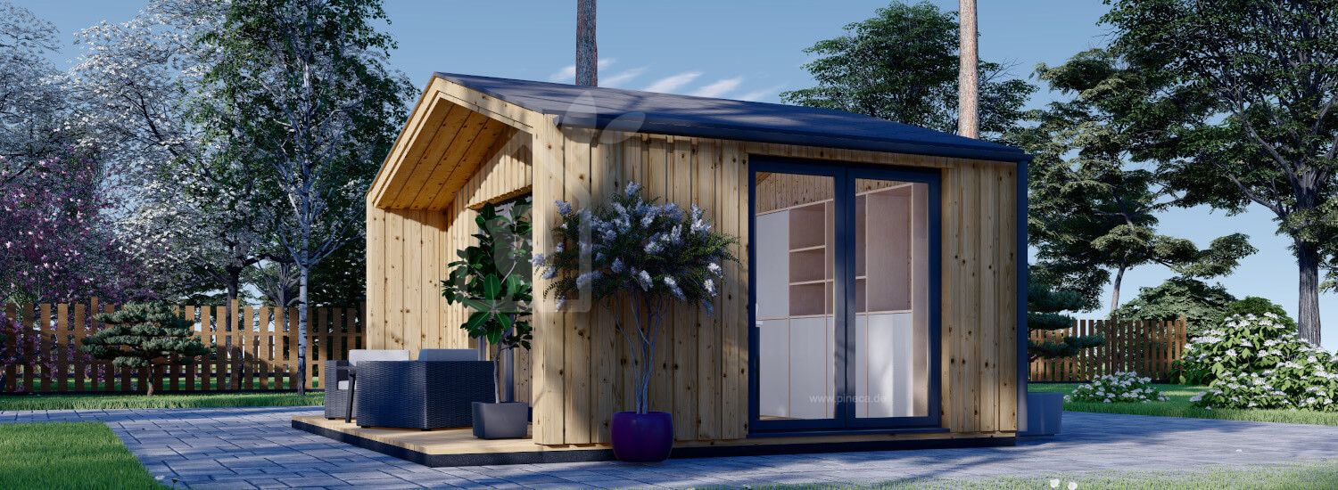 Gartenhaus aus Holz PIA (Elementbauweise), 5x3 m, 15 m² visualization 1
