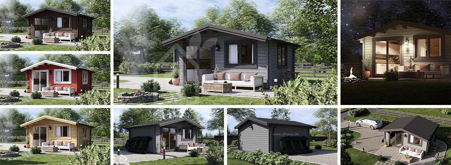 Gartenhaus aus Holz WISSOUS (34 mm), 5x4 m, 20 m² visualization 1