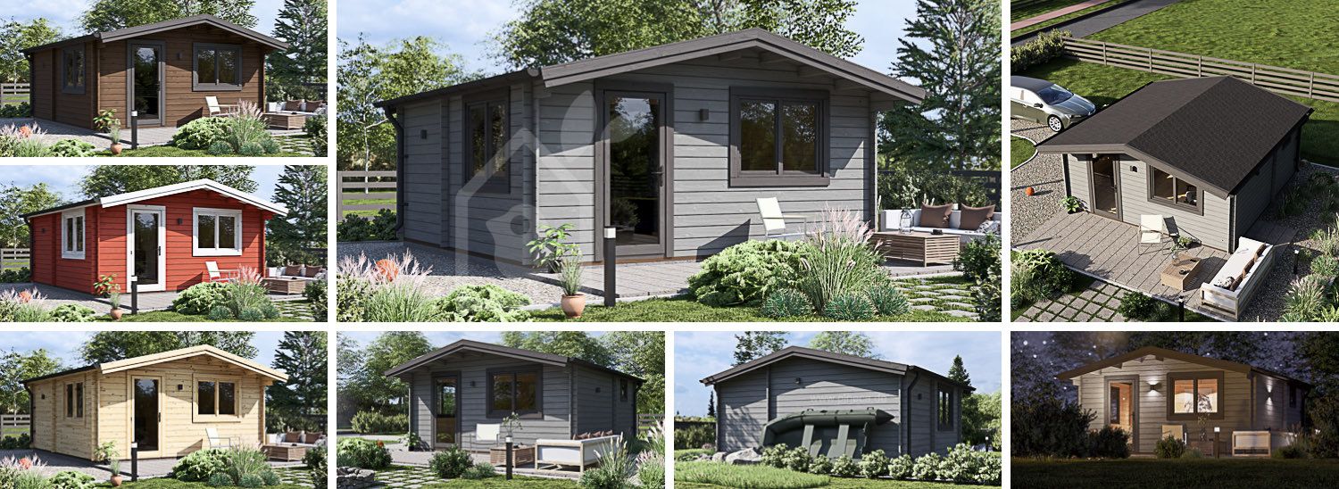 Gartenhaus aus Holz NINA (34 mm), 5x5 m, 25 m² visualization 1