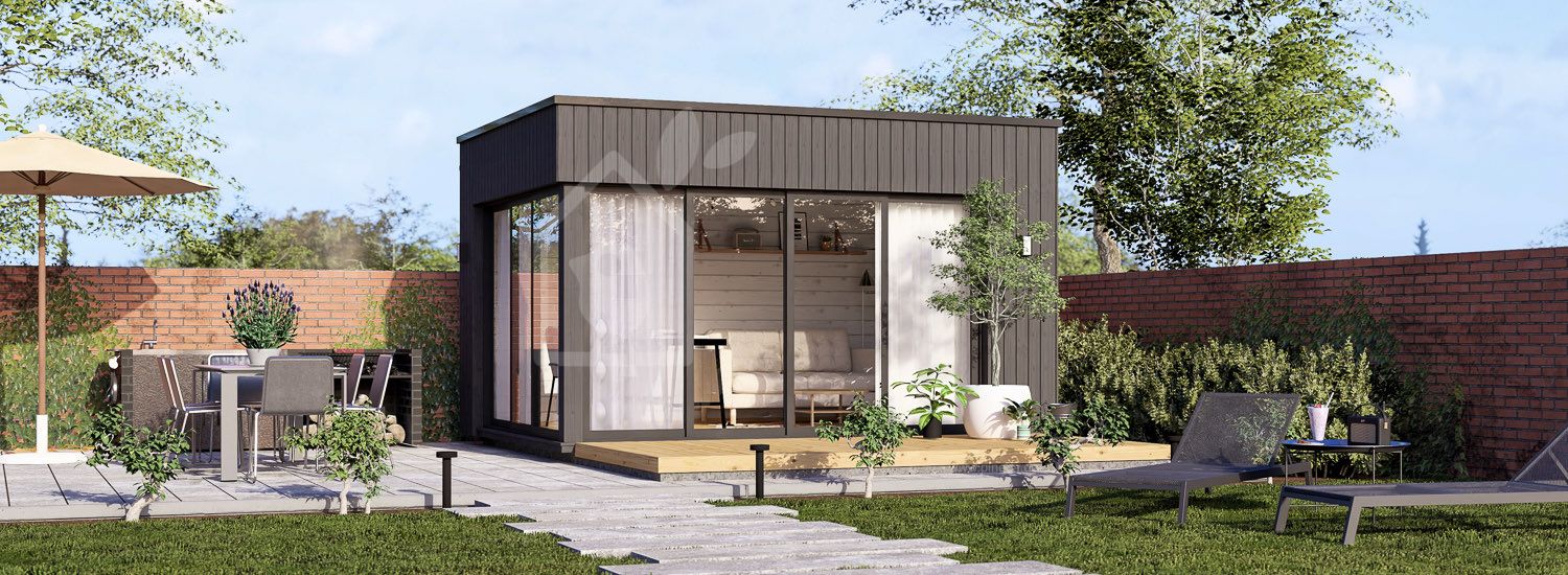 Gartenhaus aus Holz AMARA (34 mm + Verschalung), 4x3 m, 10 m² visualization 1