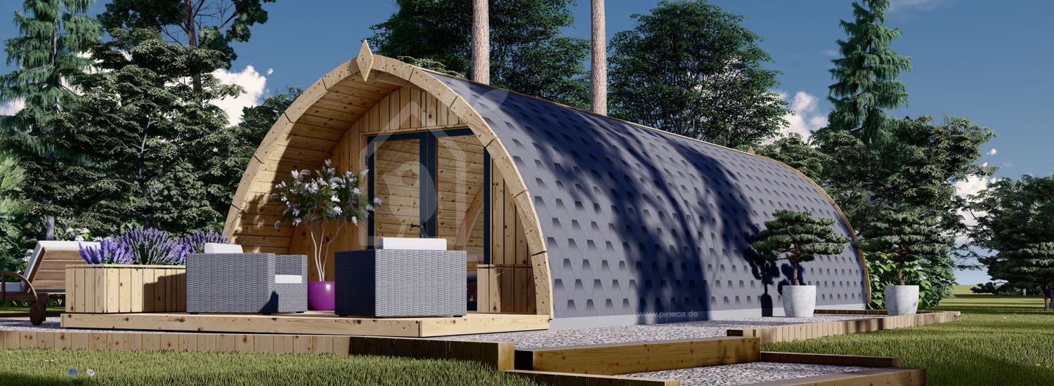 Gartenhaus aus Holz BRETA (44 mm), 4x10 m, 40 m² visualization 1