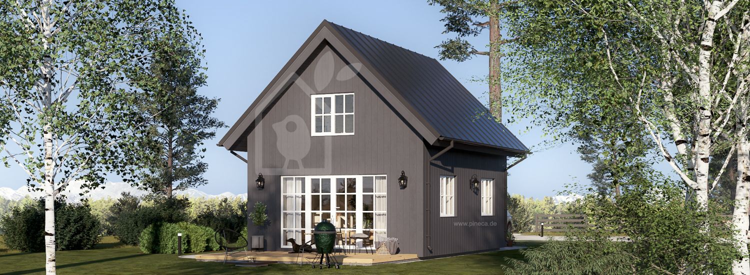 Fertighaus aus Holz KARINA PV (Isoliert, KfW55), 46 m² visualization 1