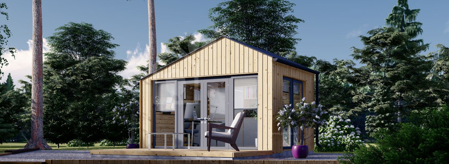 Gartenhaus aus Holz TONIA (34 mm + Holzverschalung), 4x3 m, 12 m² visualization 1