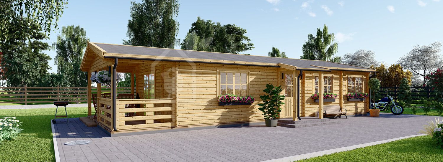 Isoliertes Blockbohlenhaus TOSCANA 50 m²