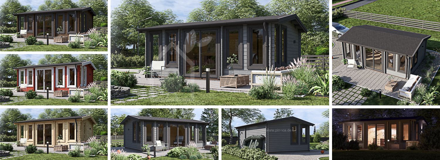 Gartenhaus aus Holz DEVON (44 mm), 6x4 m, 24 m² visualization 1