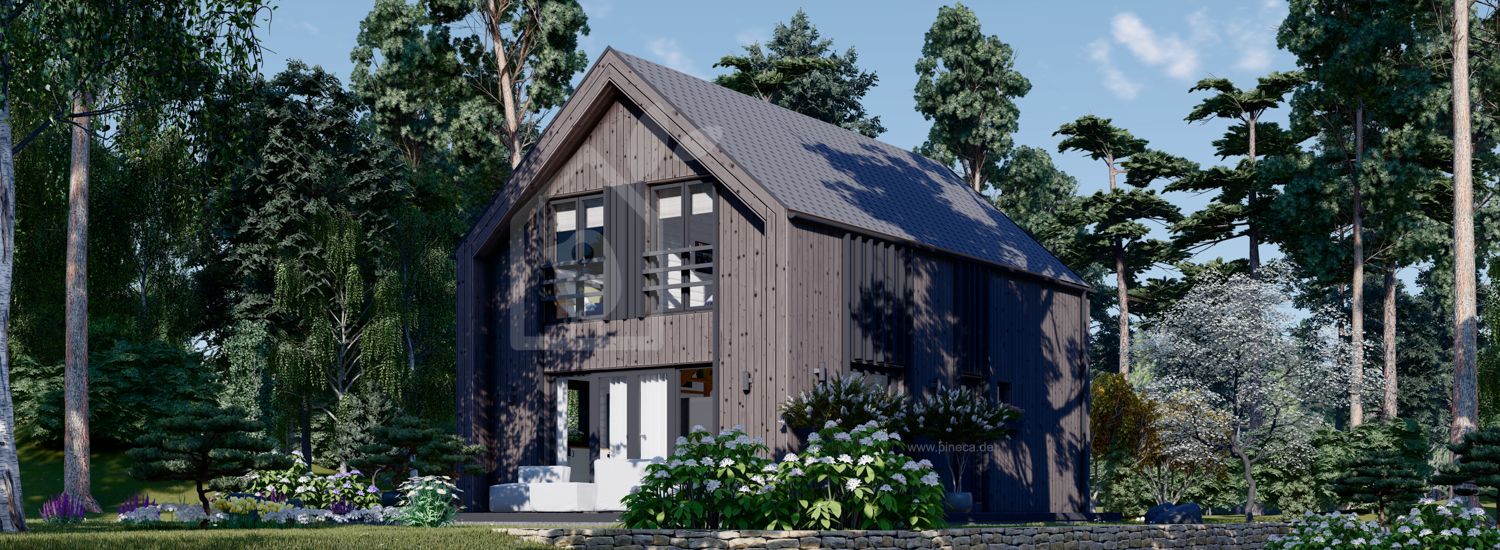 Modernes Schwedenhaus ASTRID (PREMIUM Isoliert, KfW 40, 44 mm + Holzverschalung), 90 m² visualization 1
