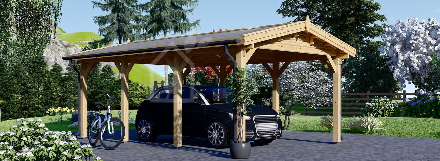 Carport aus Holz CLASSIC, 3x6 m, 18 m² visualization 1