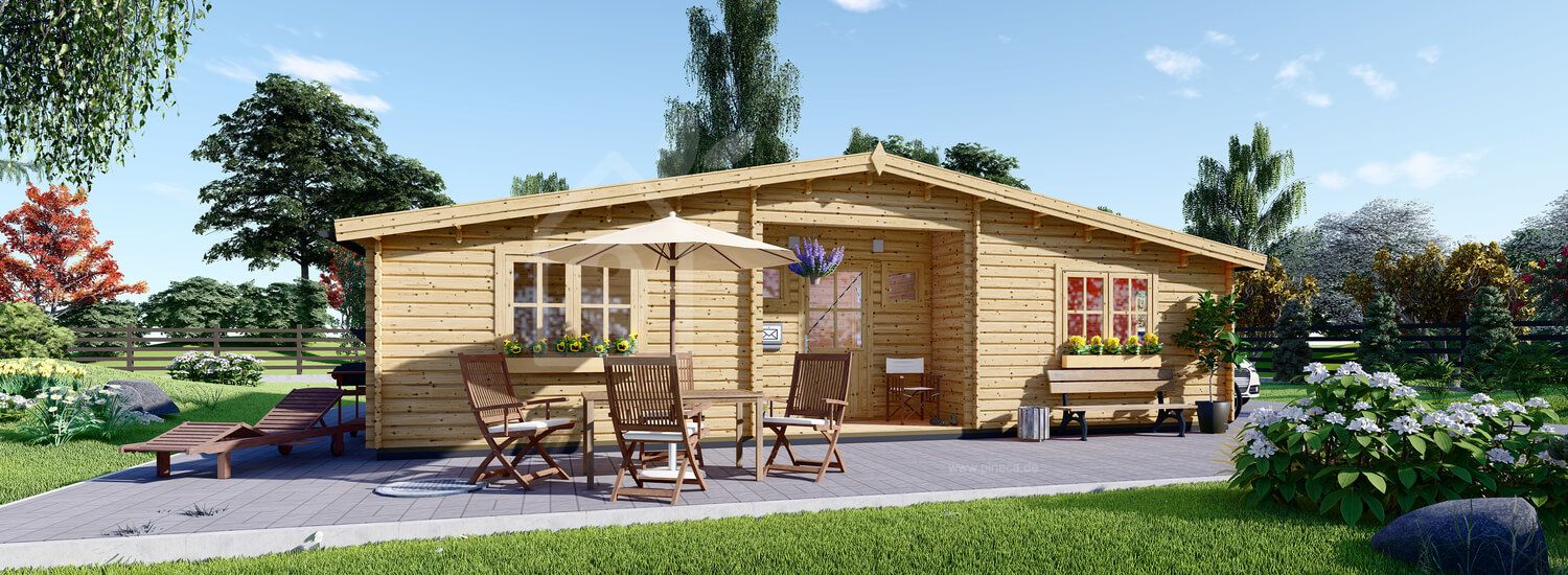 Blockbohlenhaus FILL (120 mm), 60 m² visualization 1