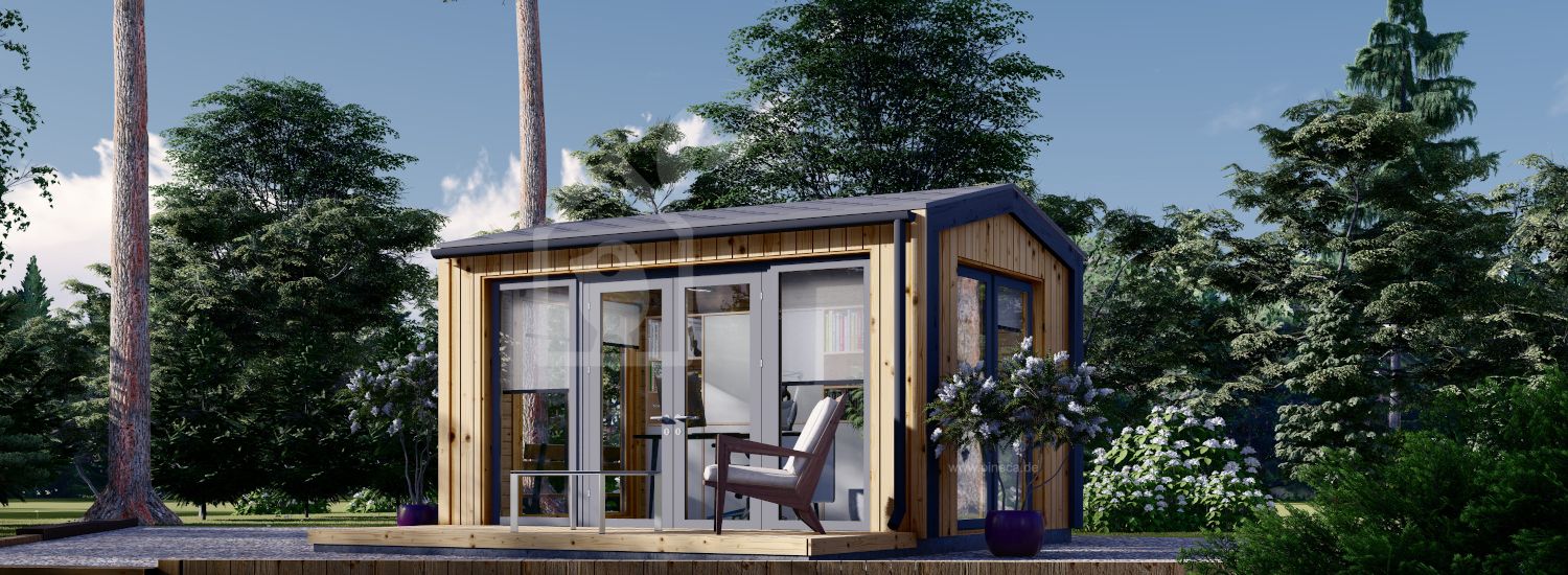 Gartenhaus aus Holz EMMY (Isoliert, 34 mm + Holzverschalung), 4x3 m, 12 m² visualization 1