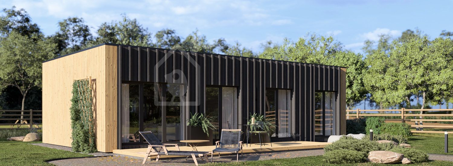 Holzhaus zum Wohnen BELLA 2 RV (Isoliert, KfW55), 60 m² visualization 1
