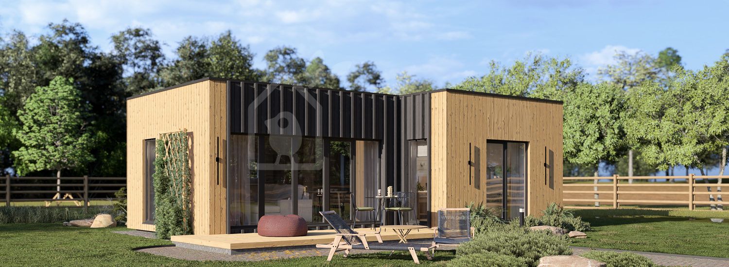 Holzhaus zum Wohnen LUCIA 1 RV (Isoliert, KfW55), 40 m² visualization 1