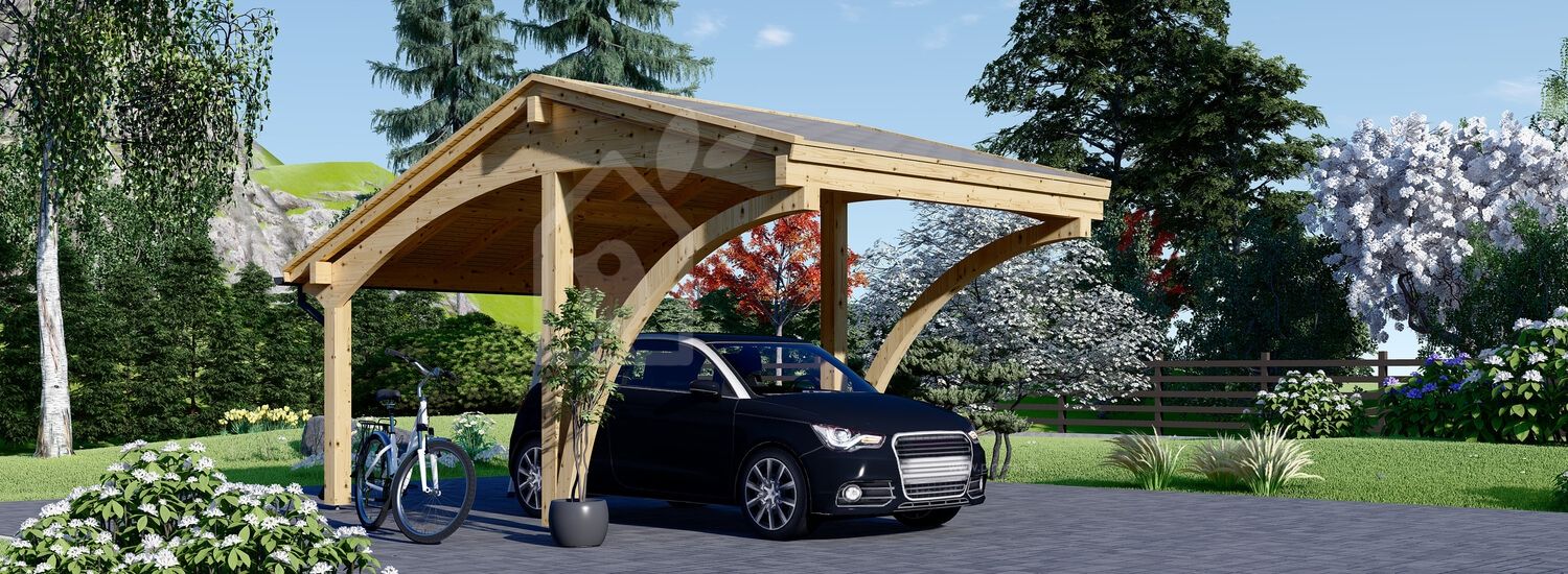 Carport aus Holz CORA, 3x5.9 m, 18 m² visualization 1