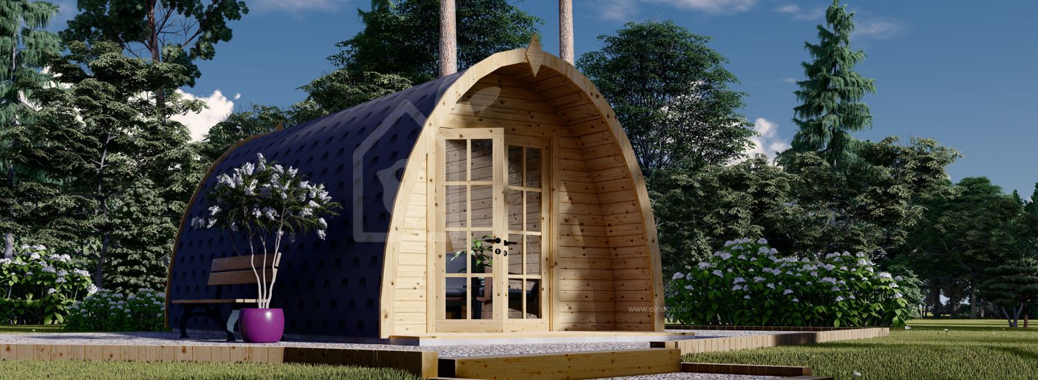 Gartenhaus aus Holz BRETA (44 mm), 3x6 m, 18 m² visualization 1