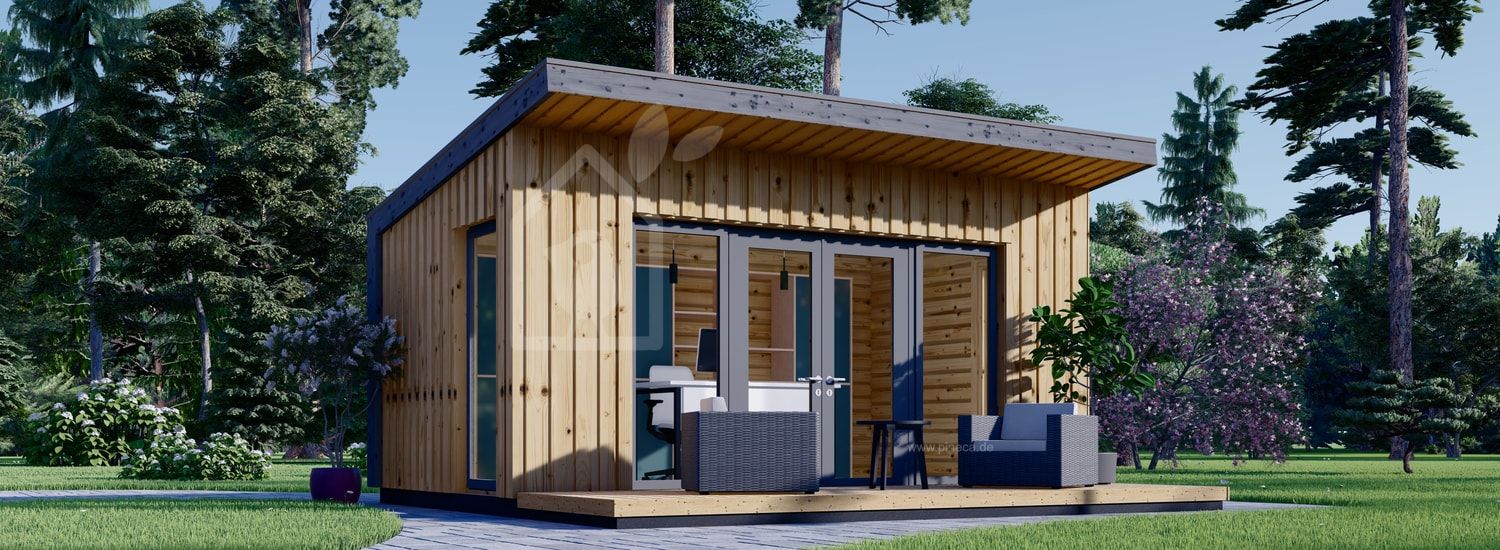 Gartenhaus aus Holz EVELIN (34 mm + Holzverschalung), 5x3 m, 15 m² visualization 1