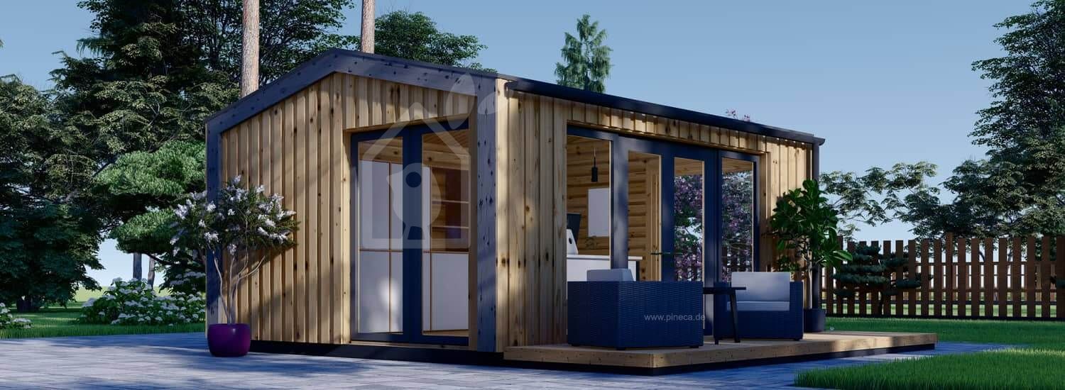 Gartenhaus aus Holz EMMY (34 mm + Holzverschalung), 5x4 m, 20 m² visualization 1