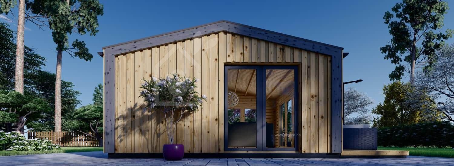 Gartenhaus aus Holz EMMY (34 mm + Holzverschalung), 5x5 m, 25 m² visualization 1